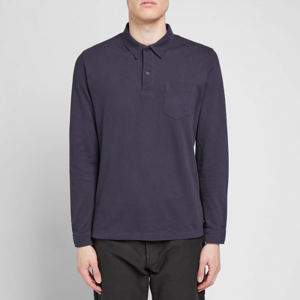 Sunspel Long Sleeve Riviera Polo