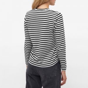 Comme des Garcons Play Women's Long Sleeve Heart Logo Stripe