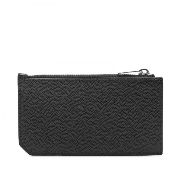 Saint Laurent Grain Leather Zip Card Case