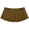 Miaou Olive Pinstripe Reno Mini Skirt