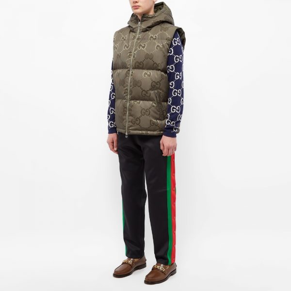 Gucci Jumbo GG Jacquard Down Hooded Gilet