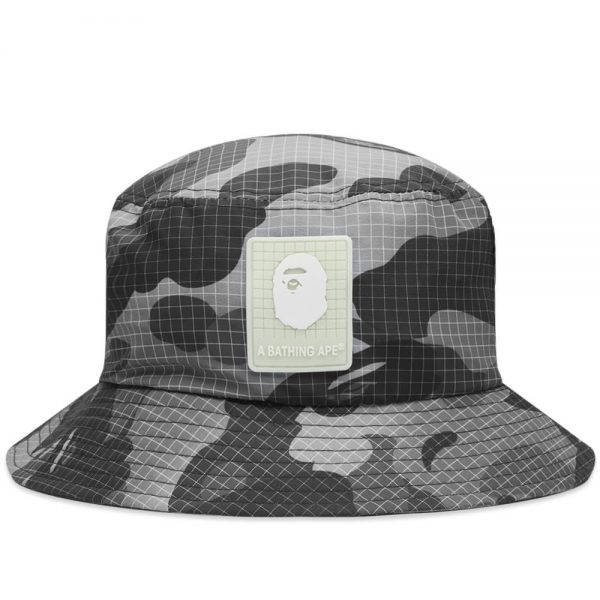 A Bathing Ape Grid Camo Bucket Hat