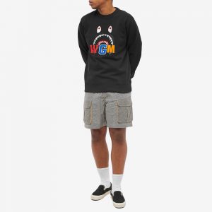 A Bathing Ape Shark Embroidery Crew Sweat