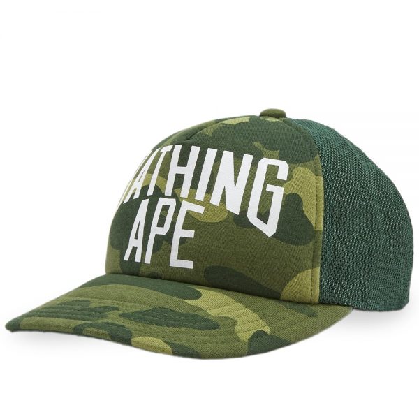 A Bathing Ape Color Camo NYC Logo Mesh Cap