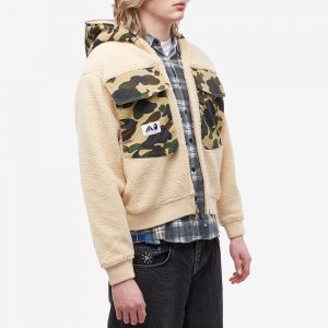 A Bathing Ape Big Pocket Relaxed Fit Boa Jacket