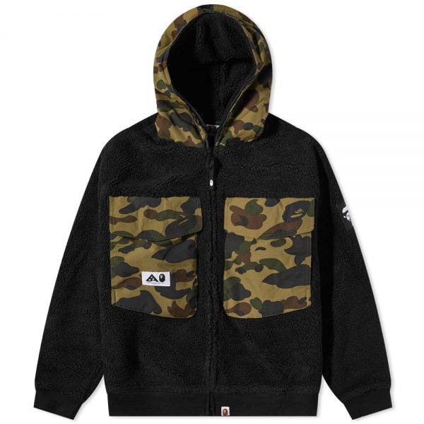 A Bathing Ape Big Pocket Relaxed Fit Boa Jacket