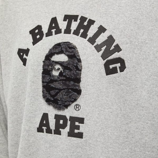 A Bathing Ape Tiger Camo College Relaxed Fit Crew Sweat