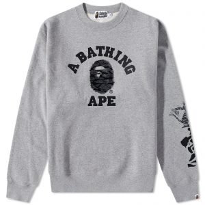 A Bathing Ape Tiger Camo College Relaxed Fit Crew Sweat