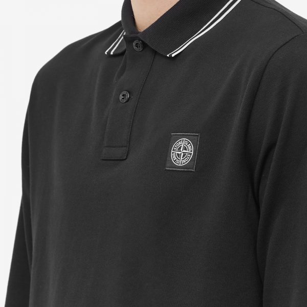 Stone Island Long Sleeve Patch Polo