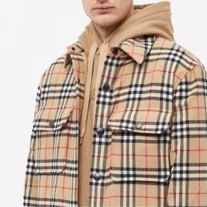 Burberry Calmore Wool Check Shirt Jacket