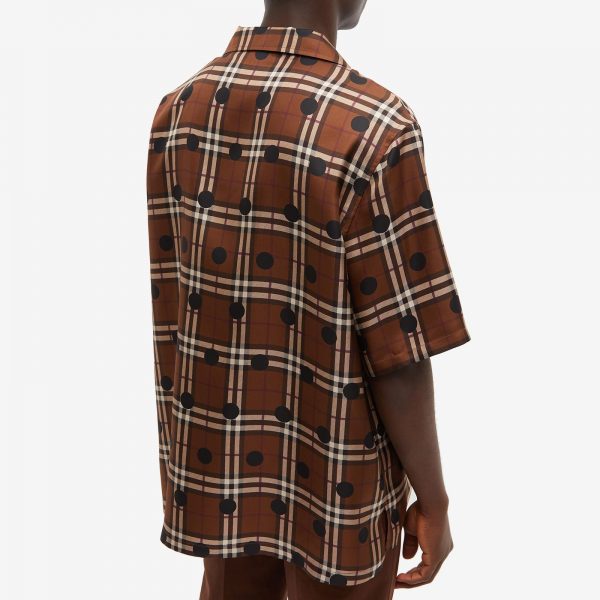 Burberry Havana Polka Dot Check Vacation Shirt