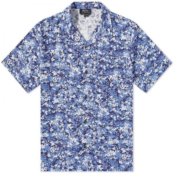 A.P.C. Lloyd Floral Camo Short Sleeve Shirt