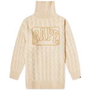 A Bathing Ape Logo Cable Knit Sweater