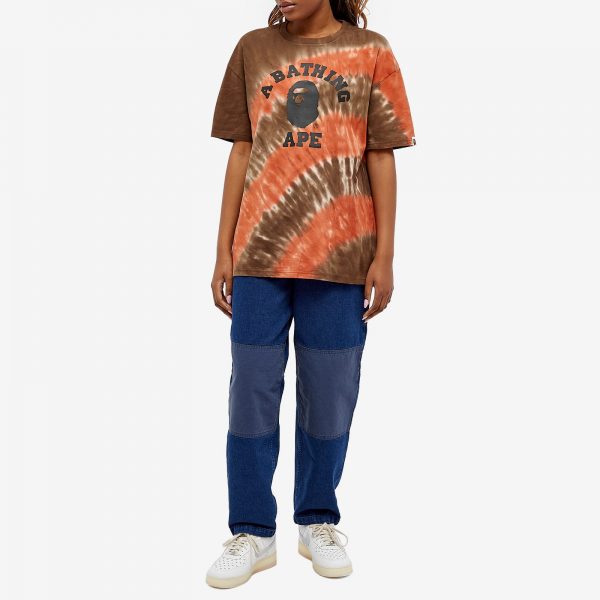 A Bathing Ape College Tie Dye Oversized T-Shirt