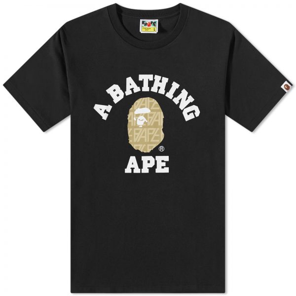 A Bathing Ape Bape Logo Monogram College T-Shirt