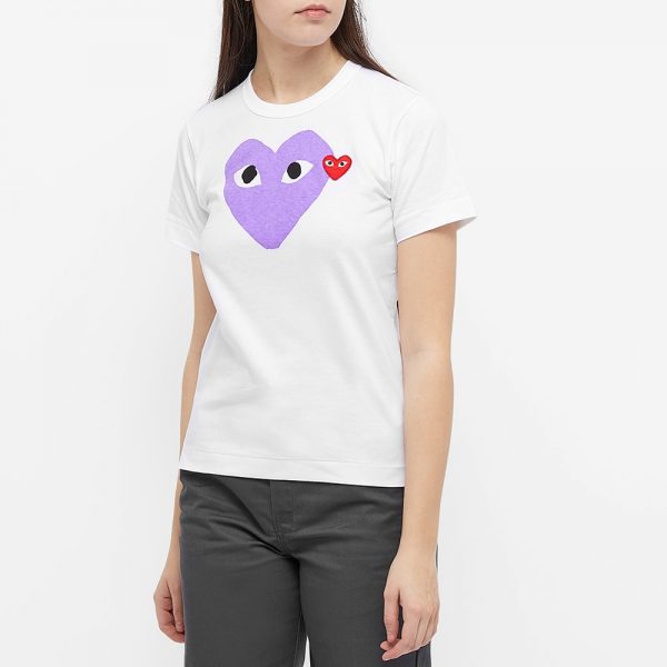 Comme des Garcons Play Women's Double Heart Logo T-Shirt