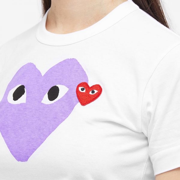 Comme des Garcons Play Women's Double Heart Logo T-Shirt