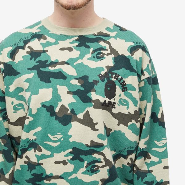 A Bathing Ape Woodland Camo Loose Fit Crew Sweat