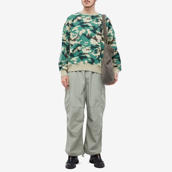 A Bathing Ape Woodland Camo Loose Fit Crew Sweat