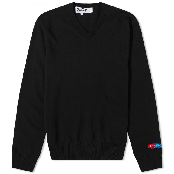 Comme des Garçons Play Invader Heart V-Neck Knit