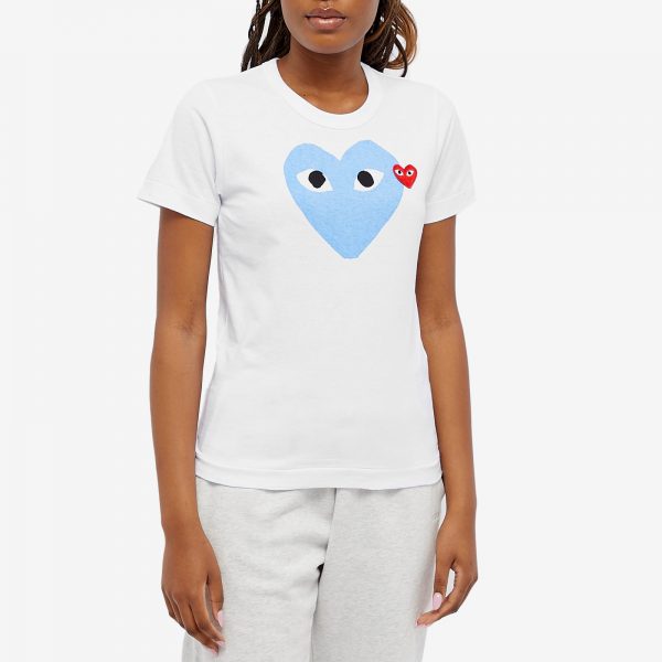 Comme des Garcons Play Women's Double Heart Logo T-Shirt