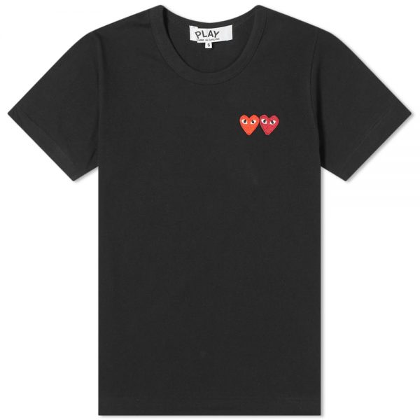 Comme des Garcons Play Women's Double Heart Logo T-Shirt