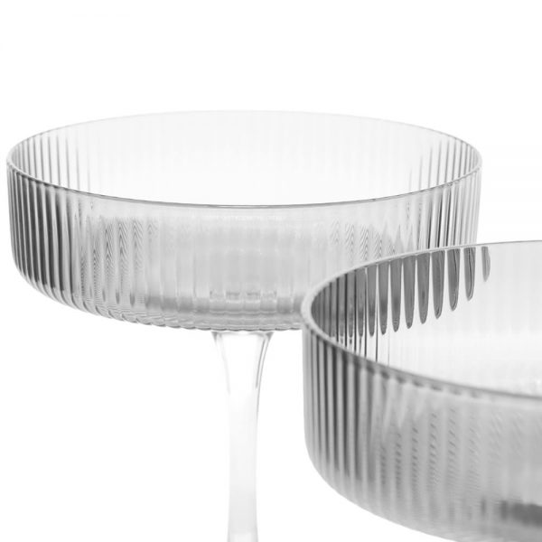 ferm LIVING Ripple Champagne Saucer - Set of 2