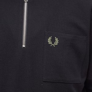 Fred Perry Textured Zip Neck Polo