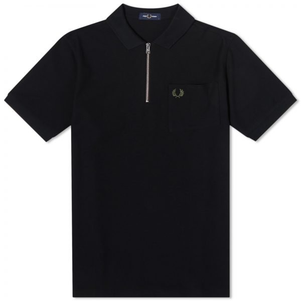 Fred Perry Textured Zip Neck Polo