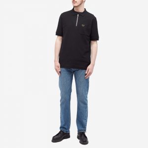 Fred Perry Textured Zip Neck Polo