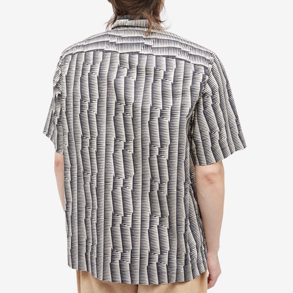 Dries Van Noten Clasen Geometric Print Short Sleeve Shirt