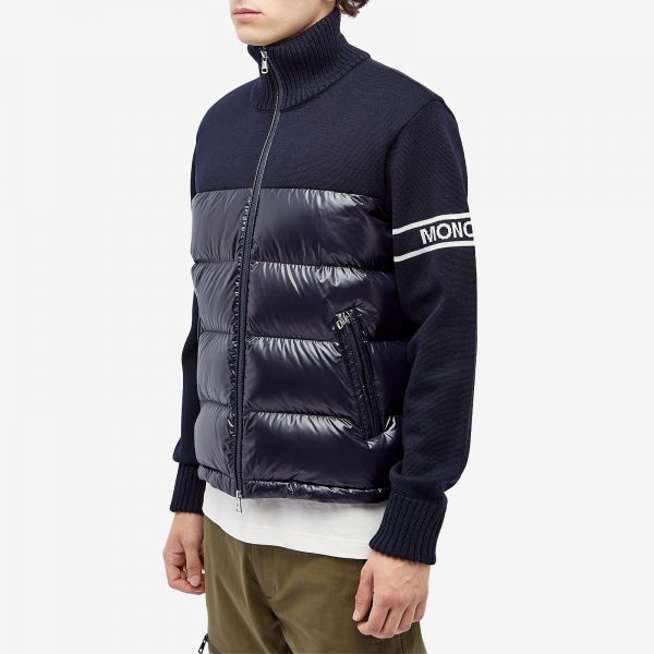 Moncler Wool Blend Down Knit Jacket