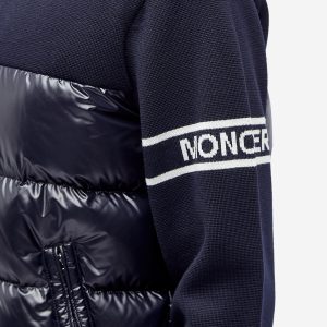 Moncler Wool Blend Down Knit Jacket