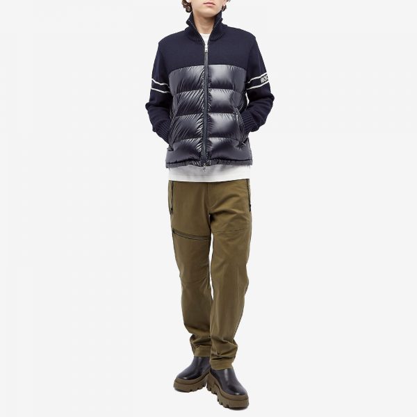 Moncler Wool Blend Down Knit Jacket