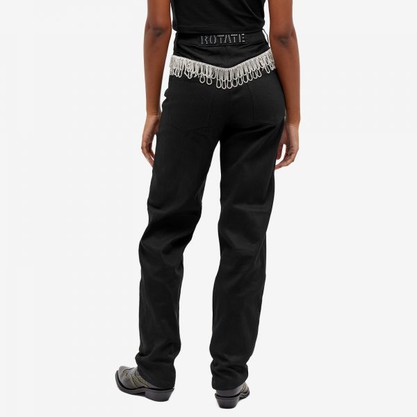 ROTATE Twill High Rise Pants