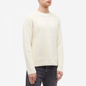 AMI Paris Logo Label Ribbed Crew Knit