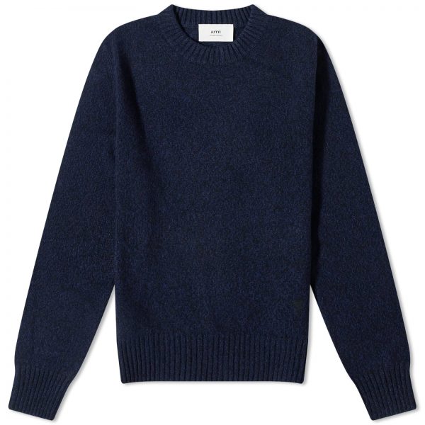 AMI Paris Tonal Heart Cashmere Crew Knit