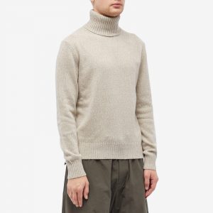 AMI Paris Tonal Heart Cashmere Roll Neck Knit