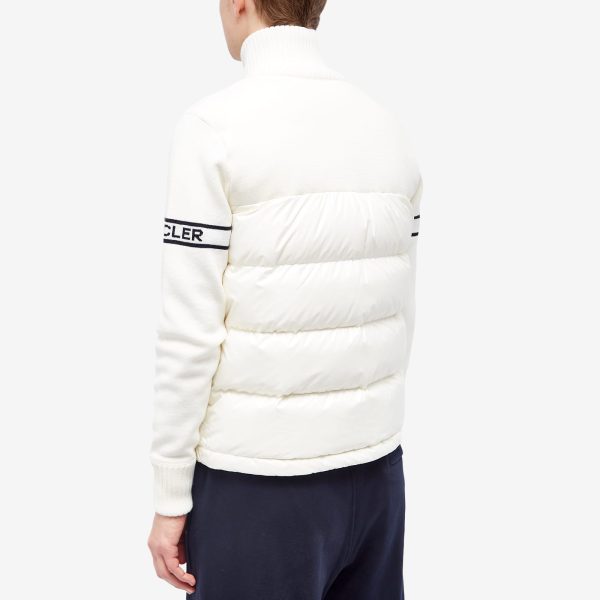 Moncler Padded Wool Blend Cardigan