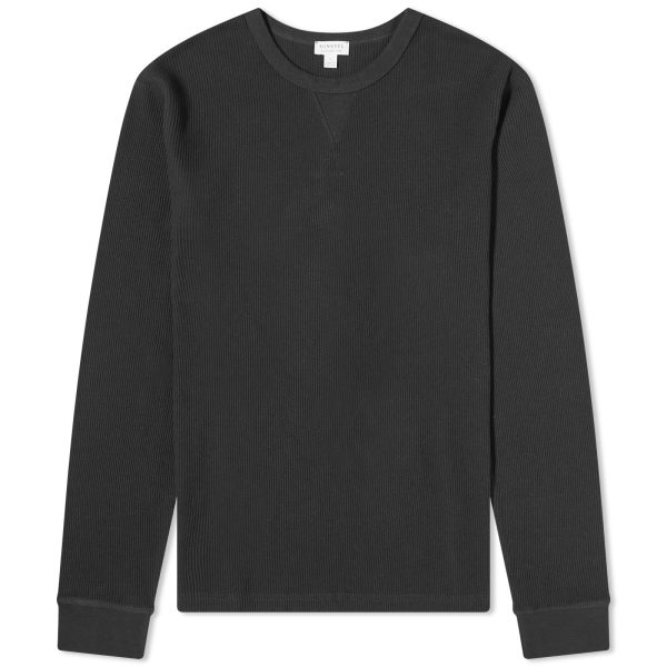 Sunspel Long Sleeve Waffle T-Shirt