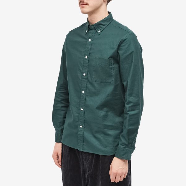 Beams Plus Button Down Solid Oxford Shirt