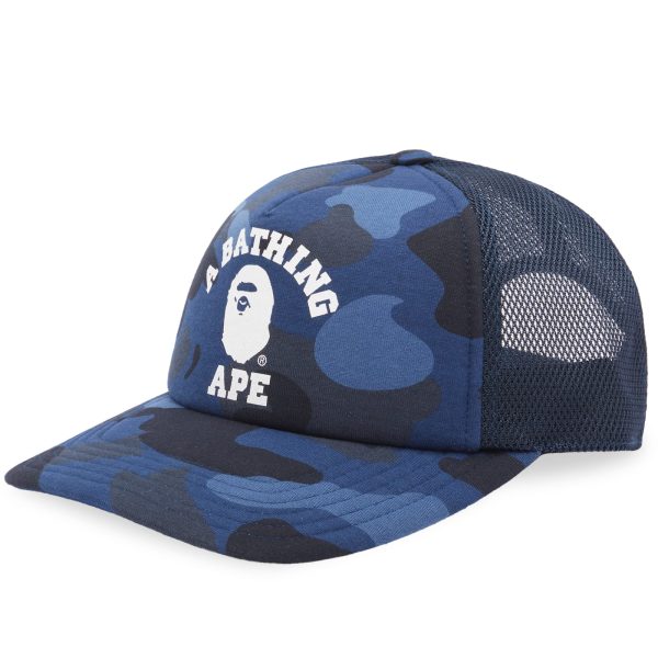 A Bathing Ape Colour Camo College Mesh Cap