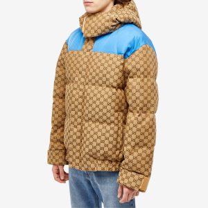 Gucci GG Jacquard Hooded Down Jacket