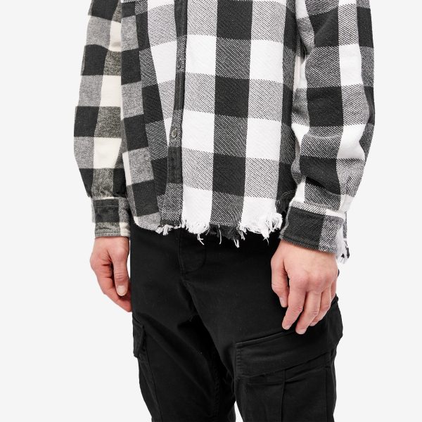 John Elliott Silverado Paneled Plaid Shirt