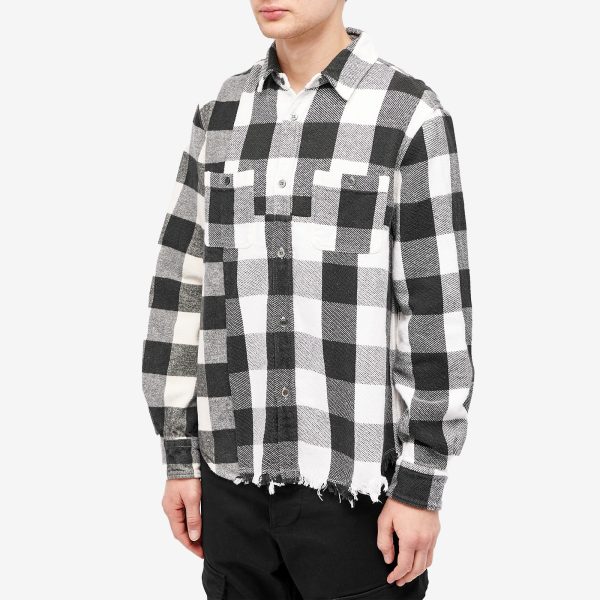 John Elliott Silverado Paneled Plaid Shirt