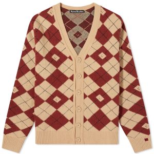 Acne Studios Kwanny Argyle Face Cardigan