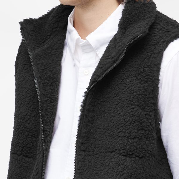 Beams Plus Stand Collar Boa Fleece Vest