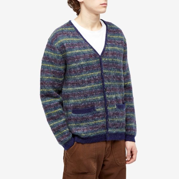 Beams Plus Fairisle Jacquard Mohair Cardigan