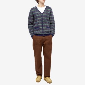 Beams Plus Fairisle Jacquard Mohair Cardigan