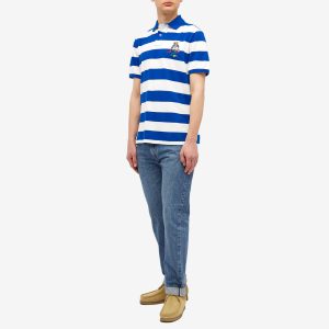 Polo Ralph Lauren Painting Bear Block Stripe Polo Shirt